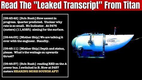 titan sub transcript full|Read The Final Communication Transcript From Titans Stockton .